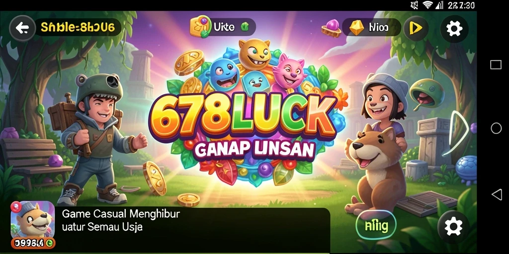 Screenshot gameplay 678LUCK yang menyenangkan dan ceria.