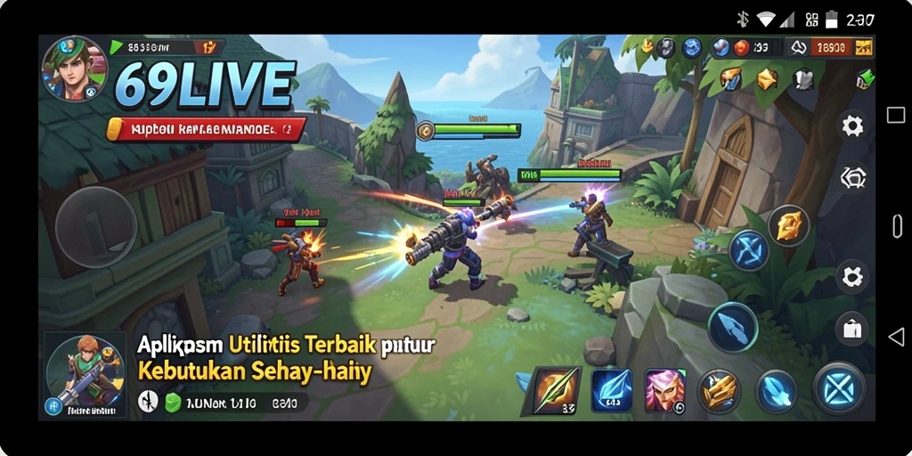 Tampilan antarmuka utama 69LIVE yang sederhana dan fungsional.