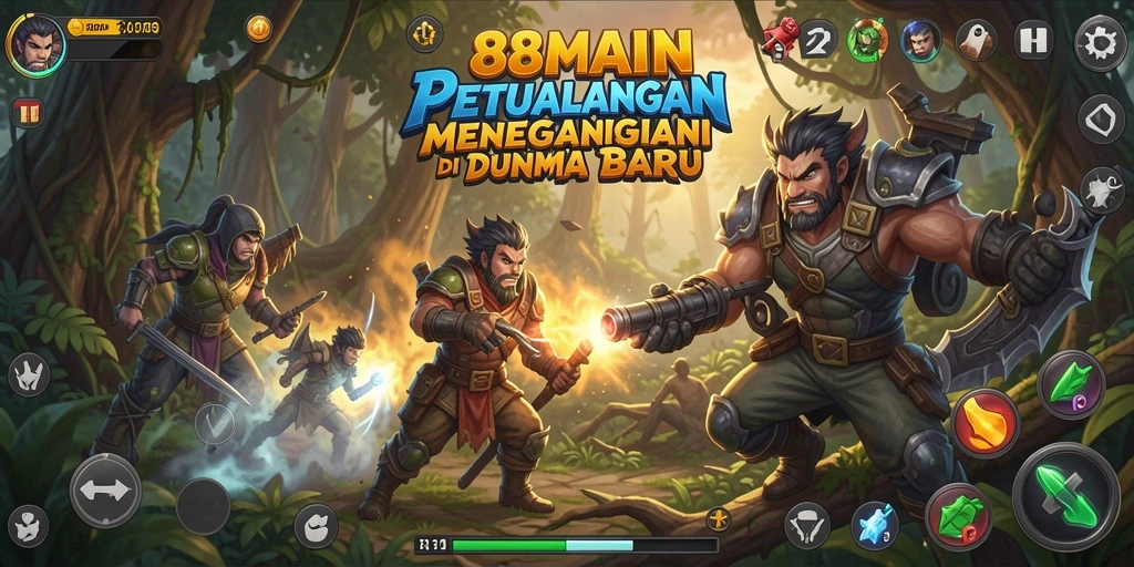 Tampilan gameplay 88MAIN yang penuh aksi dan petualangan.