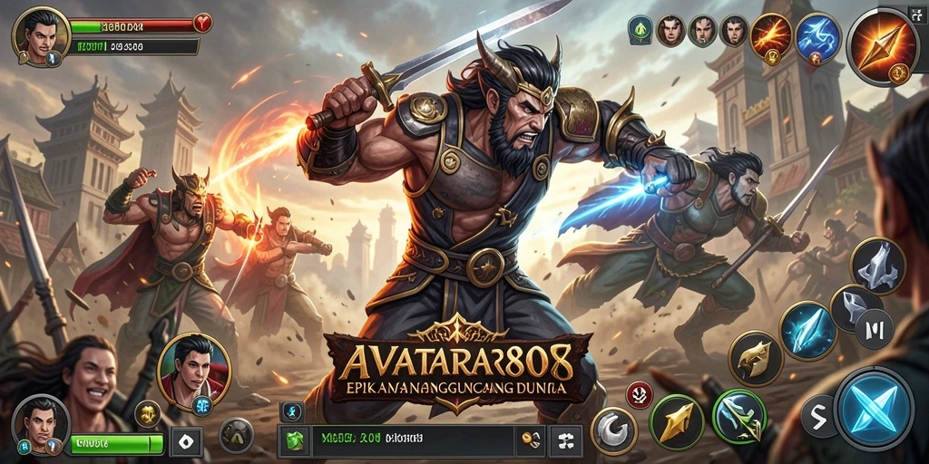 Tampilan gameplay AVATAR808 yang seru dan dinamis.