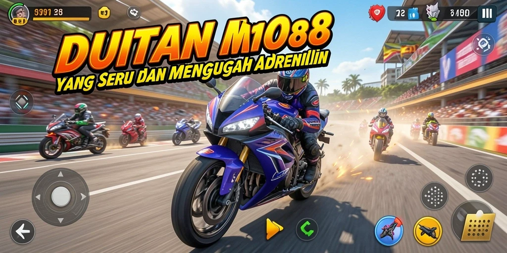 Tampilan gameplay seru balapan motor di DUIT188.