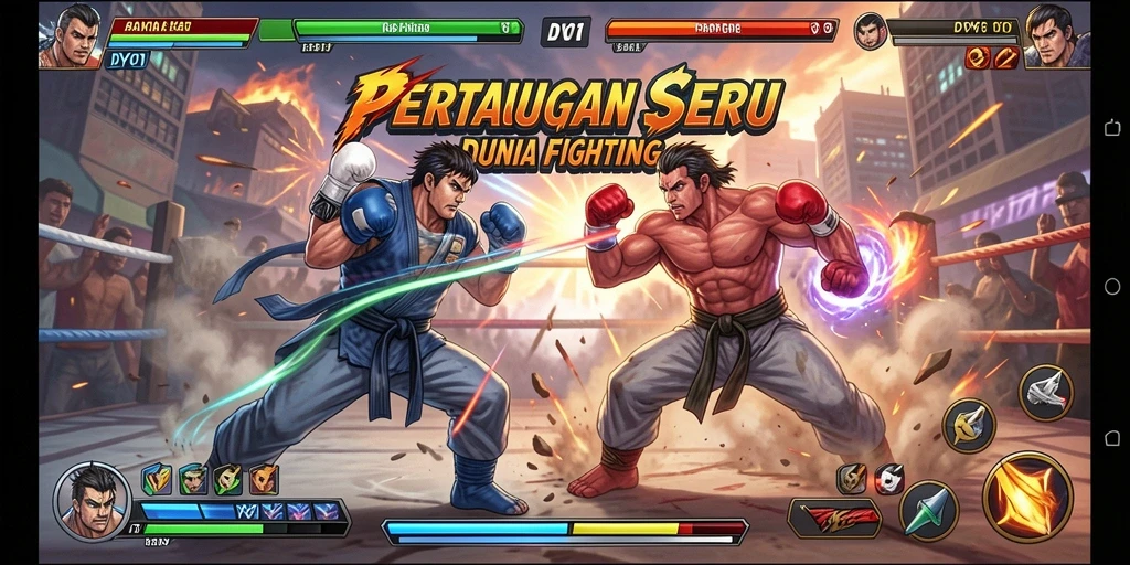 Gameplay seru DY01 dengan karakter Fighting yang dinamis.