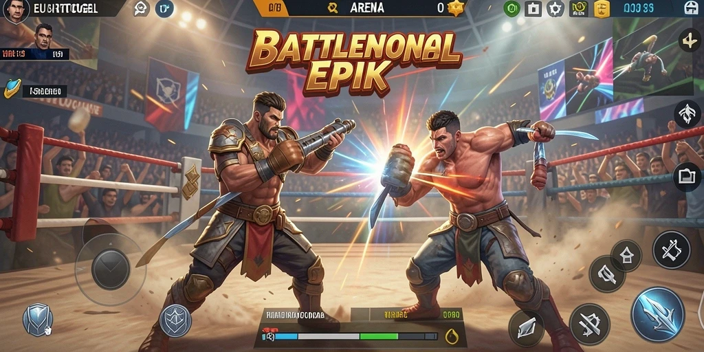 Tampilan gameplay mendebarkan dalam arena Battle Royale EUROTOGEL.