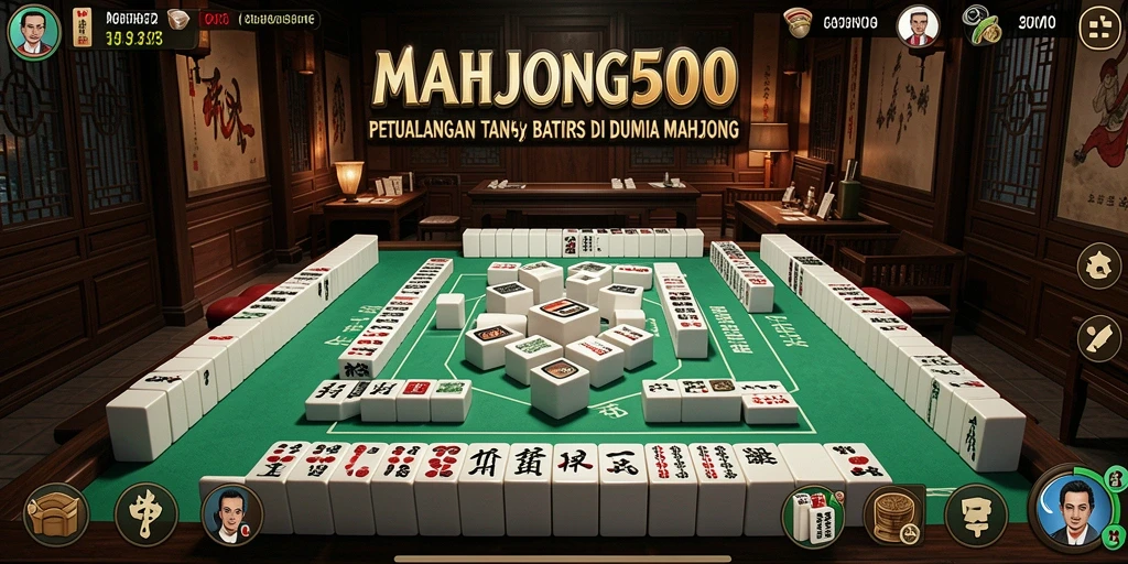 Tampilan gameplay Open World MAHJONG500 yang menawan dan interaktif.