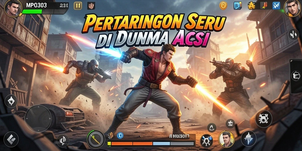 Tampilan aksi mendebarkan dalam gameplay MPO303 yang intens.