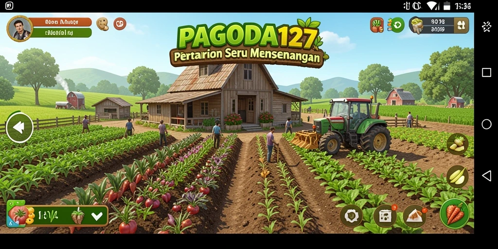 Tampilan screenshot gameplay <strong>PAGODA127</strong> saat panen tanaman yang melimpah.