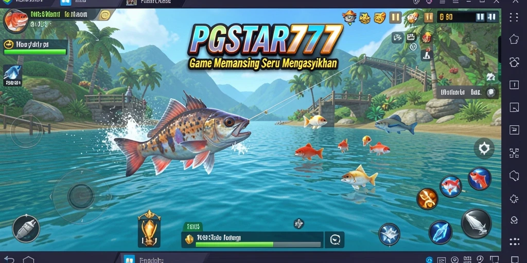 Tampilan gameplay PGSTAR777 yang menampilkan suasana memancing yang asyik.