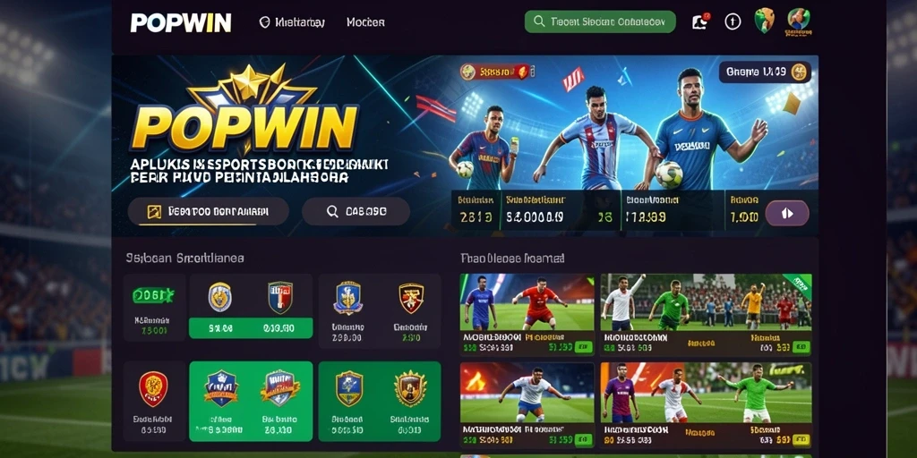 Screenshot utama POPWIN menampilkan gameplay Sportsbook yang menarik.