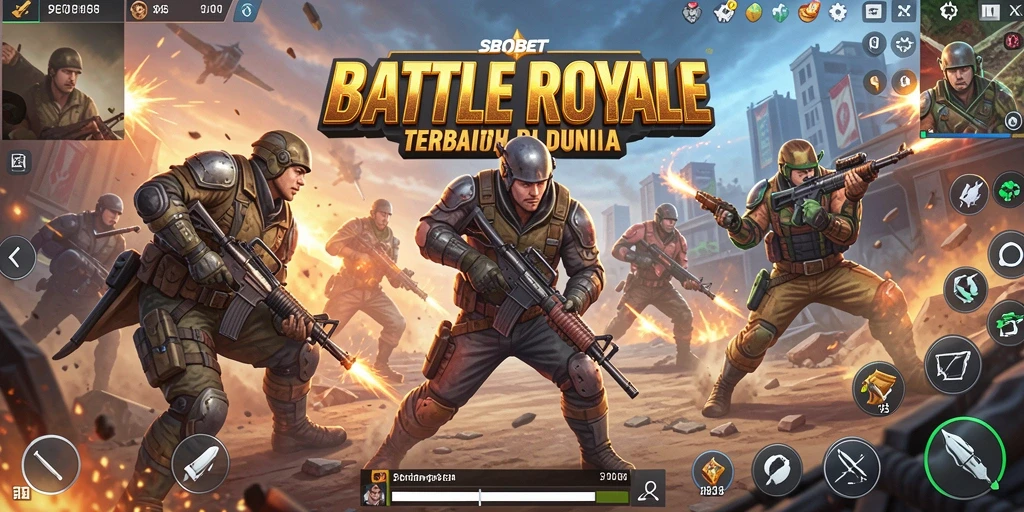 Tampilan gameplay menarik dari SBOBET dalam pertempuran Battle Royale.