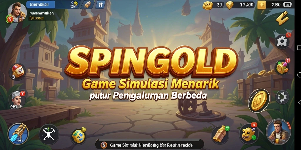 Tampilan gameplay SPINGOLD yang menarik dan interaktif.