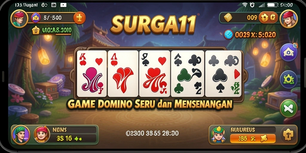 Tangkapan layar gameplay seru SURGA11 dengan Domino yang menarik.