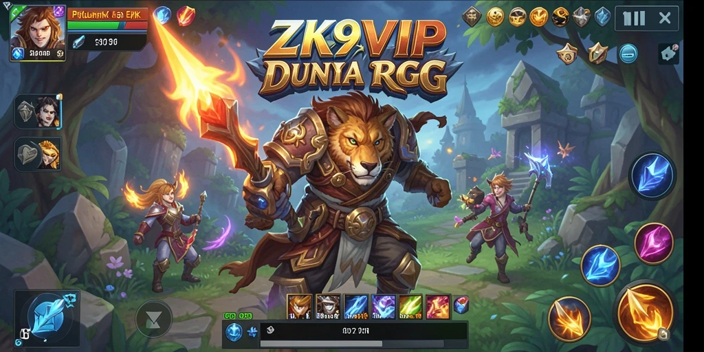Screenshot gameplay ZK9VIP yang menunjukkan aksi pertarungan pemain.